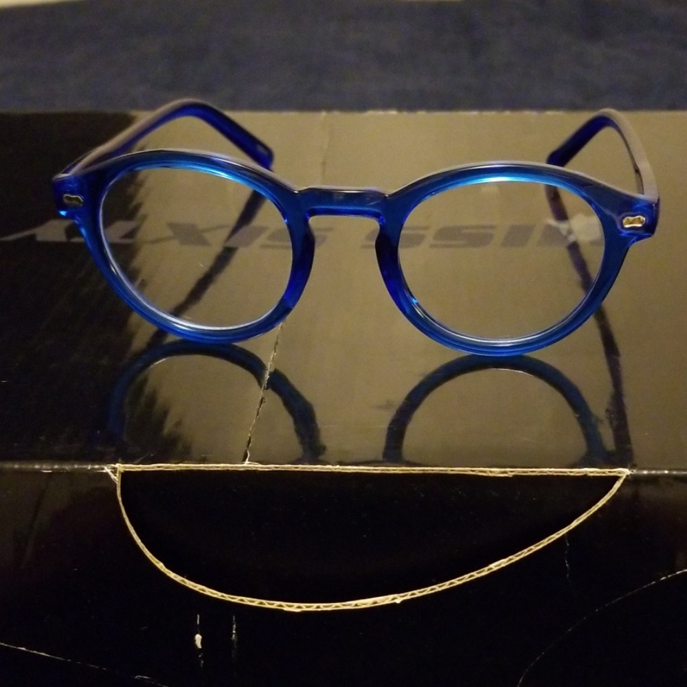 Blue eyeglass frames